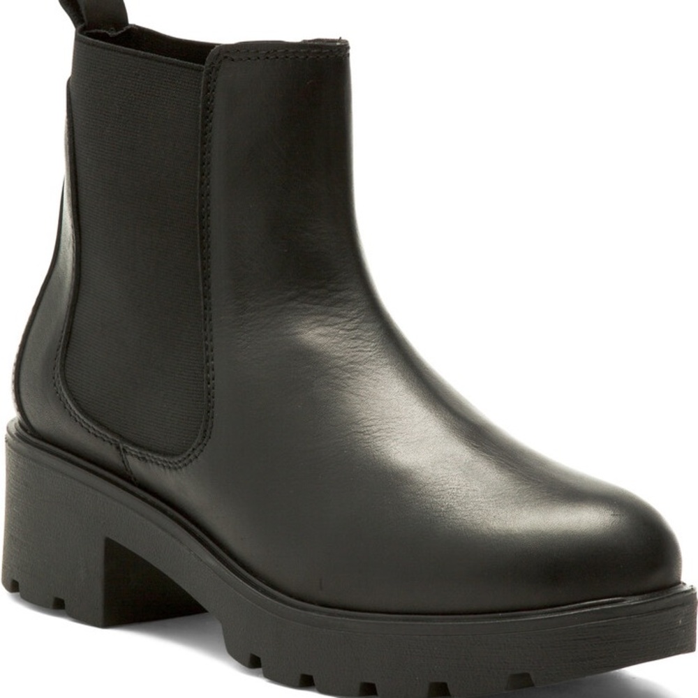 Enzo Tesoti Black Leather Lug  Chelsea Boots 40 ( 9  US) Made In Spain Ankle